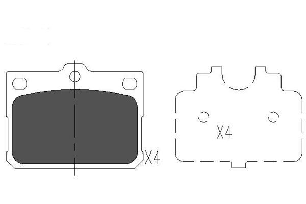 KAVO PARTS Комплект тормозных колодок, дисковый тормоз KBP-9081